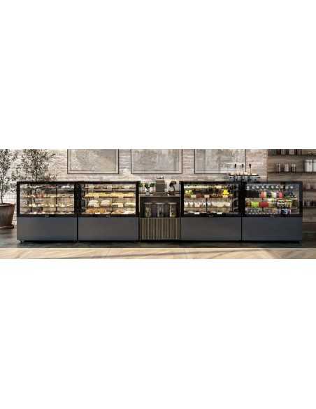 Vitrina refrigerada para pastelería y alimentos frescos - Temperatura +2°C +8°C - N. 3 estantes - Cm 133.6 x 72.2 x 132.5 h