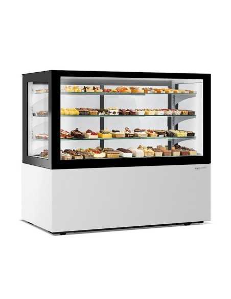 Vitrina refrigerada para pastelería y alimentos frescos - Temperatura +2°C +8°C - N. 3 estantes - Cm 133.6 x 72.2 x 132.5 h