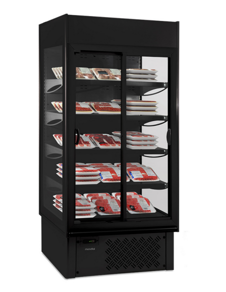 Refrigerated wall unit with sliding doors - Temperature 0°+10°C - Cm 98.5 x 73.7 x 198.7 h