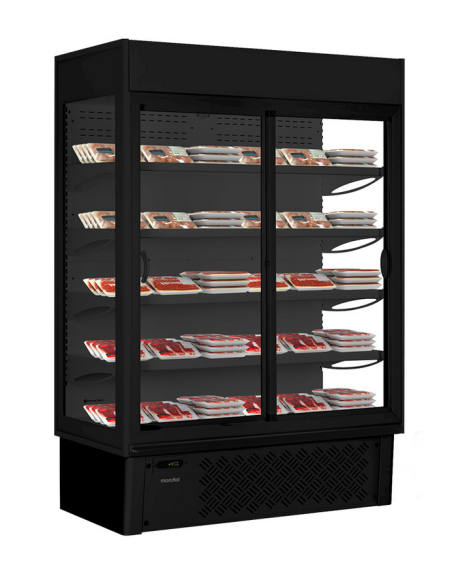 Refrigerated wall unit with sliding doors - Temperature 0°+10°C - Cm 133.5 x 73.7 x 198.7 h