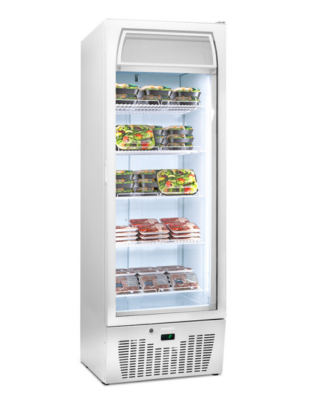 Vertical display case for fresh food - Temperature +2°C+8°C - Litres472 - Cm 66.8 x 68.5 x 199 h