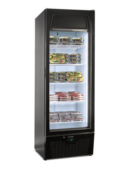 Vertical display case for fresh food - Temperature +2°C+8°C - Litres472 - Cm 66.8 x 68.5 x 199 h