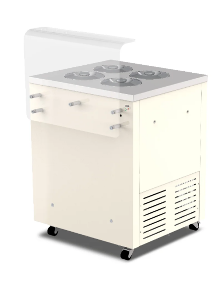 Well-well display case for creamed ice cream - N.4 +2 carapins - cm 82 x 79 x 127.2 h