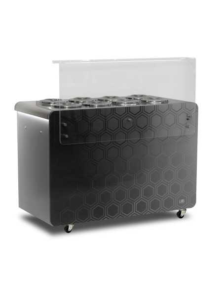 Ice cream showcase with well - N. 8 + 6 carapins Lt 7.5 - cm 132 x 79 x 127.2 h
