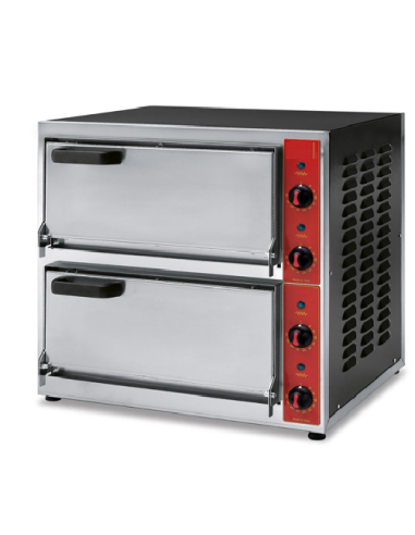 Forno pizza elettrico a 2 camere - Capacità 2...
