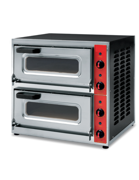 Electric 2-chamber pizza oven - Capacity 2 pizza ø 40 - Chamber cm 40.5 x 40.5 x 11 h