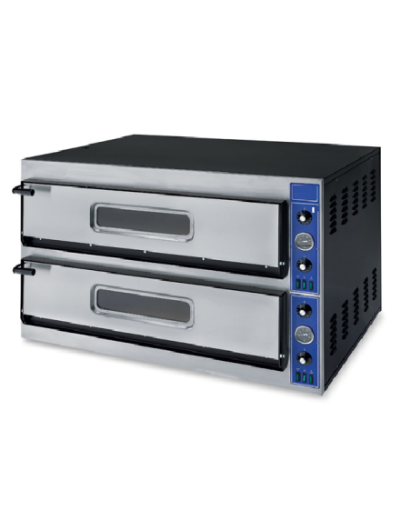 Forno pizza elettrico 2 camere - Capacità 6 + 6 pizze - Camera cm 99 x 66 x 14 h