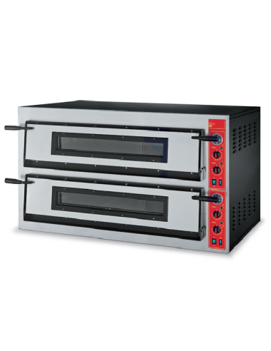 Horno eléctrico para pizza de 2 cámaras -...