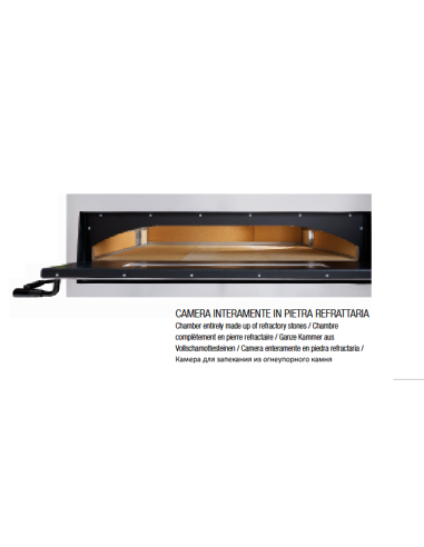Forno pizza elettrico 1 camera - Capacità 4...