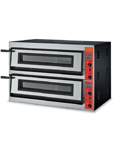 Electric pizza oven 2 chambers - Capacity 9+9...