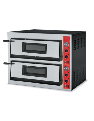 Electric pizza oven 2 chambers - Capacity 4+4...