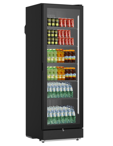 Vitrina refrigerada puerta de cristal - temperatura +0° +7°C - Litros365 - cm 59 x 62.9 x 181.7 h