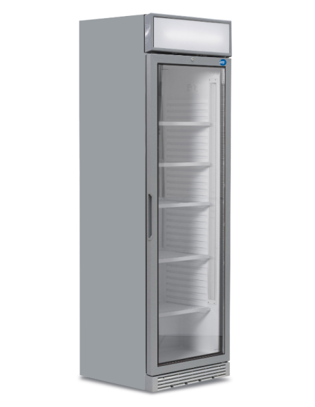 Vitrina refrigerada puerta de cristal - temperatura +1° +9°C - Litros378 - cm 59,5 x 60,5 x 199,4 h