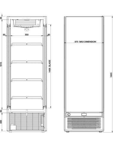 Refrigerated display case for wine -...