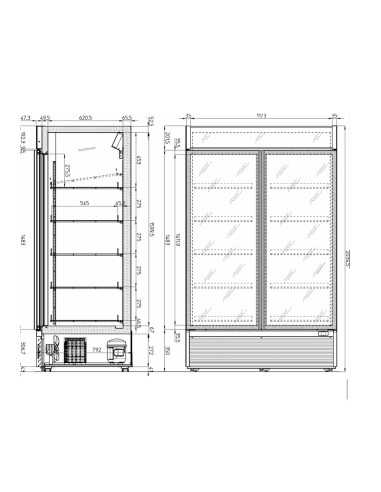 Vetrina refrigerata a porte battente -...