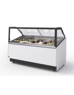 Ice cream and frozen pastry display case - 20 tubs of 5 L...