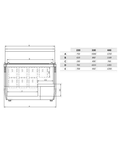 Banco per gelato a carapine - N.4 x 7.5 litri -...