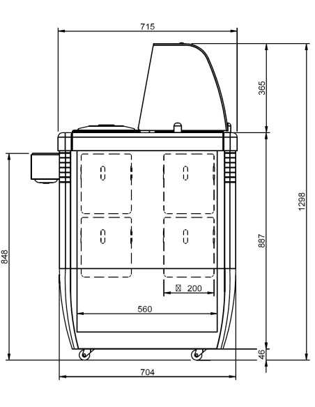 Carapine mostrador de helados - N.8 x 7.5 litros - Cm 127 x 72.4 x 130 h