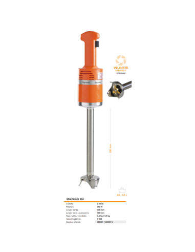 Mixer - Length 60 cm - Mixer length 30 cm