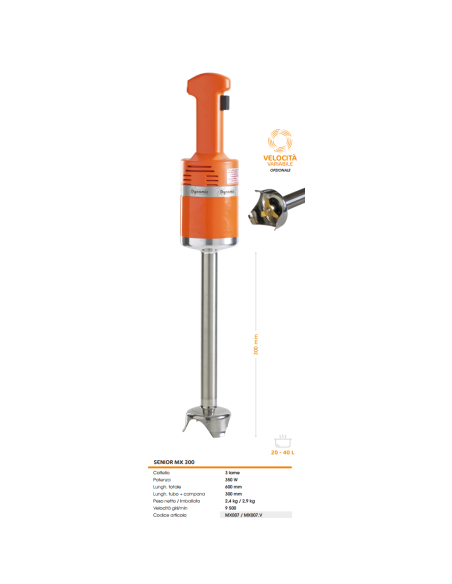 Mixer - Length 60 cm - Mixer length 30 cm