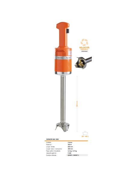 Mixer - Length 60 cm - Mixer length 30 cm