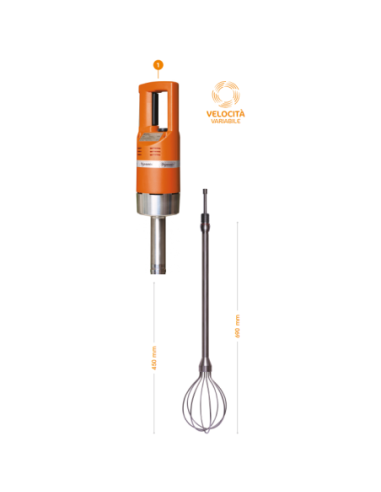 Batidora de varillas simple - Longitud 116 cm