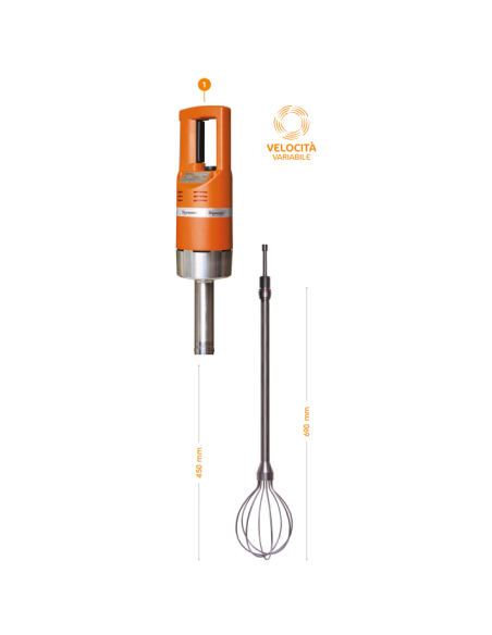 Single whip mixer - Length 116 cm