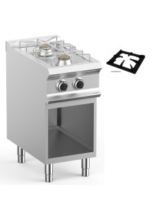 Professional gas stove with 2 burners - Power kW 7 + 7 -... 2