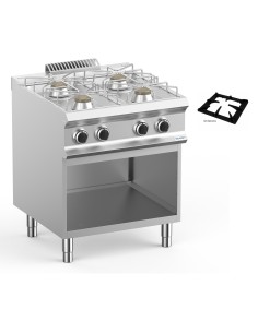 Professional gas stove with 4 burners - Power 4 x kW 7 -... 2