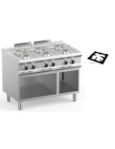 Professional gas stove with 6 burners - Power 6 x kW 5.5... 2