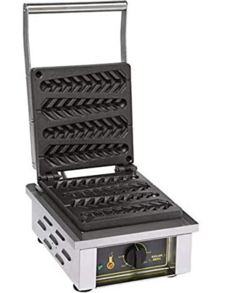 Piastra waffel professionale con stecco - produzione 96 Waffle/h - cm 30.5 x 44 x 23 h
