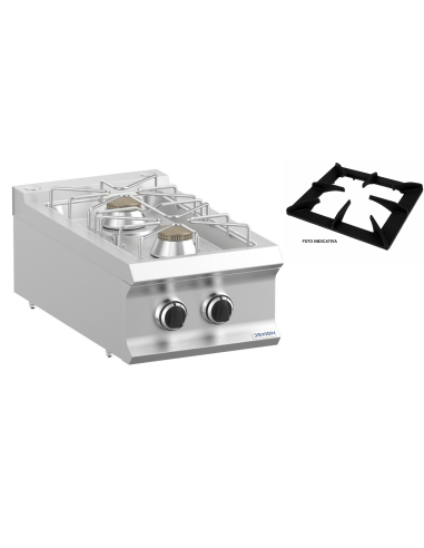 Professional gas stove with 2 burners - Power 2...