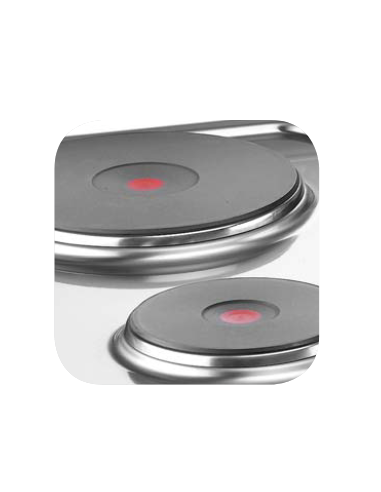 Professional electric stove with 2 round plates...