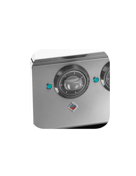 Professional electric stove with 4 round plates - Power 2 x kW 1.5 + 2 X kW 2.6 - cm 70 x 73 x 85 h