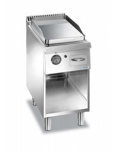 Professional gas fry top with smooth chrome plate - cm 40 x 73 x 85 h