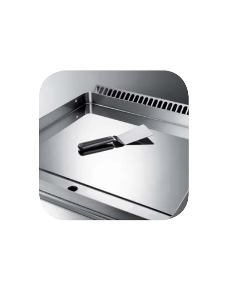 Professional gas fry top with smooth plate - cm 70 x 73 x 85 h