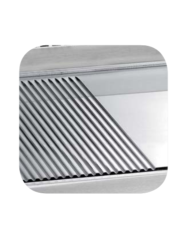 Fry top de gas profesional con placa cromada...
