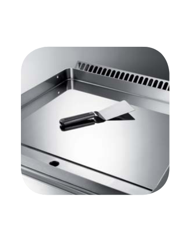 Professional gas fry top with smooth plate - cm...