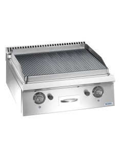 Fry top de gas profesional con placa ranurada - cm 70 x...