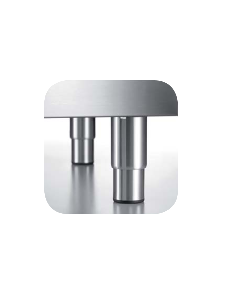 Fry top eléctrico profesional con placa cromada lisa - Cm 40 x 73 x 85 h