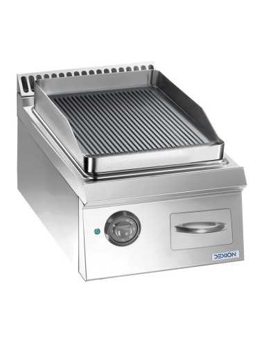 Professional electric fry top with chrome...