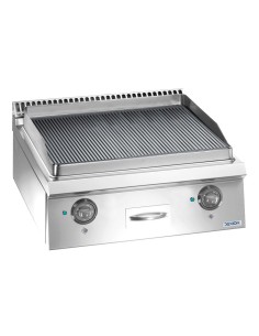 Fry top eléctrico profesional con placa ranurada - Cm 47... 2