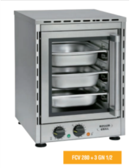 Horno eléctrico termoventilado - doble puerta de cristal - cámara interior cm 27 x 33 x 32 h
