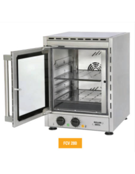Horno eléctrico termoventilado - doble puerta de cristal - cámara interior cm 27 x 33 x 32 h