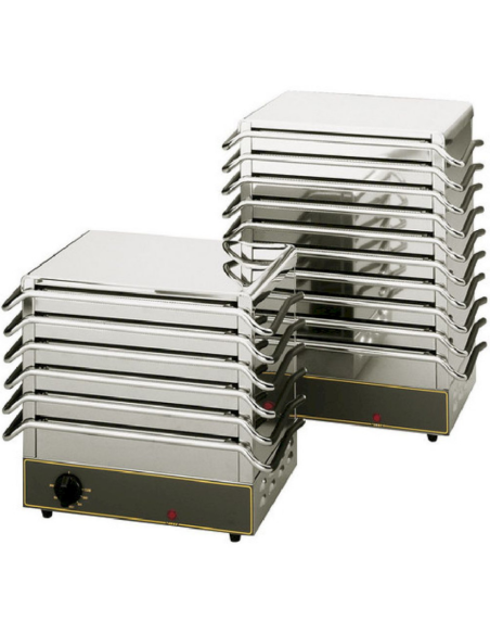Electric 6 Plate Plate Warmer 27 x 15 with Thermostat - cm 40 x 21.5 x 33.5 h