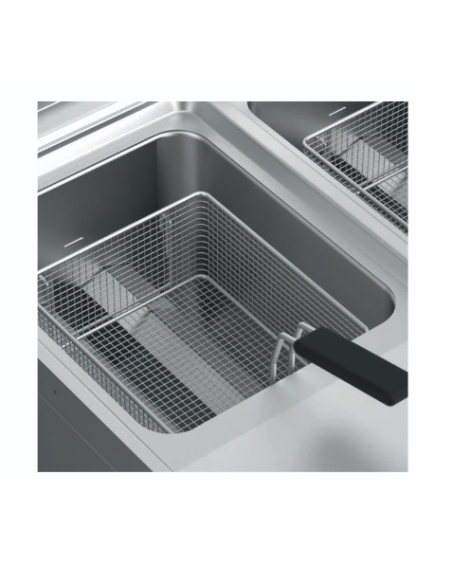 Professional electric deep fryer with 2 tanks 6 + 6 liters - cm 40 x 73 x 25 h