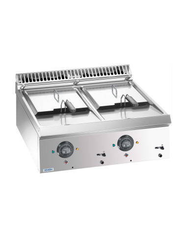 Professional electric deep fryer with 2 tanks...