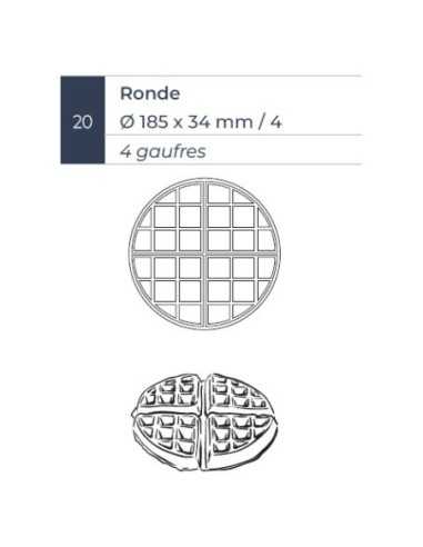Placa para gofres tipo RONDE para gofres...