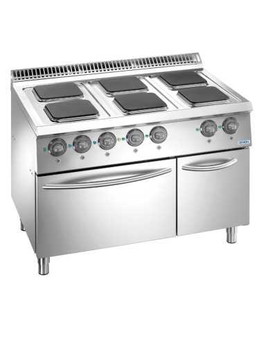 Cocina eléctrica profesional con 6 placas...