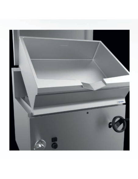 Gas braising pan with manual tilting - Capacity liters 50 - Power kW 13.5 - cm 80 x 73 x 85 h